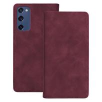 Smart Suede dėklas, skirtas Samsung Galaxy S20 FE / S20 Lite / S20 FE 5G, bordo