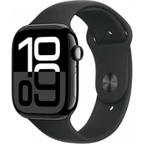 Apple Watch Series 10 aliuminio korpusas GPS + Cellular 46mm deimantinė juoda sportinė juosta juoda M/L