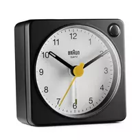 Braun BC02XBW analoginis kvarcinis žadintuvas juoda, balta