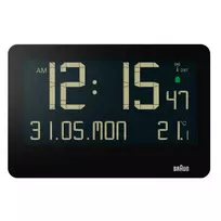 Braun BC14B-DCF sieninis/stalinis laikrodis Radijo valdomas laikrodis Juodas stačiakampis