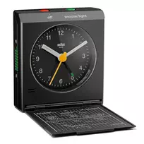 Žadintuvas BRAUN BC 05 B Quartz Sulankstomas Juodas – kompaktiškas kelioninis laikrodis su kvarciniu mechanizmu