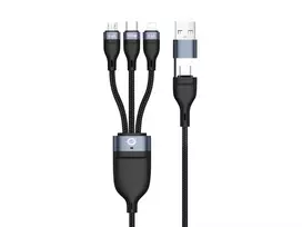 Conceptronic ETTA06B15 USB 3-in-1 PD 3.0 100W greito įkrovimo laidas 1,5 m, 20V 5A, 480Mbps, E-Mark