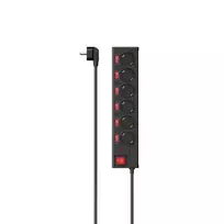 Hama 00223158 Išmanusis maitinimo blokas su 6 kištukiniais lizdais, 1,4 m, 3680 W