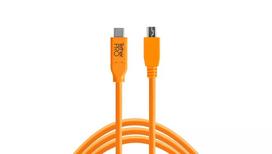 USB laidas Tether Tools CUC2515-ORG 4,6 m USB-C į Micro-USB B oranžinis