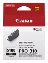 Kasetė su rašalu Canon PFI-5100MBK 1 vnt. Originali Matinė juoda