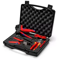 Kabelių užspaudimo replių rinkinys Knipex 97 91 04 V01 pilka oranžinė raudona 5 vnt.