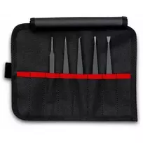ESD pincetas Knipex 92 00 05 juodas – plokščias, smailus, lenktas, tiesus