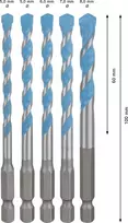 Bosch Expert HEX-9 gręžtuvų rinkinys mūrui 5 vnt.