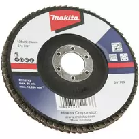 Makita šlifavimo diskas – medienai, metalui, plastikui, spalvotiesiems metalams – 125 mm – grūdėtumas A60 (D-63482)