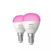 Philips Hue White and colour ambience Lustre P45 E14 LED lemputė – 2 vnt. pakuotė