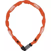 ABUS 1200/110 Web 57657 grandinė-užraktas dviračiui, grūdintas plienas, 3 skaitmenų kodas, 1100 mm, oranžinis