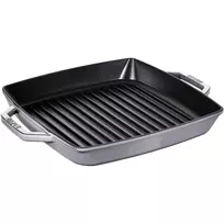 Staub 40511-684-0 Grilio keptuvė kvadratinė 28 cm, tinka indukcijai, grafito pilka