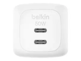 Sieninis įkroviklis Belkin WCH019KQWH 50W Dual USB-C PD PPS