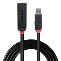 USB 3.0 aktyvus ilginimo laidas Lindy 15 m, plonas, Type-C, 5000Mbit/s