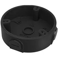 Jungiamoji dėžė DAHUA DH-PFA136-B — aliumininis korpusas, juoda, 1/2 colio sriegis, 110×34 mm, 1 kg talpa
