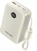 Power Bank Vention 20000mAh 22.5W — 2× USB‑C, 1× USB‑A, Smėlio spalvos
