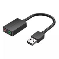 Vention 2 prievadų išorinė USB garso plokštė 0,15 m juoda 2.1 kanalai 16 bitų