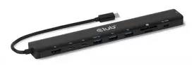 CLUB3D 10-1 nešiojamas USB Type-C 10Gbps dokas su HDMI 8K30Hz ir PD 3.1 140W