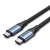 Vention USB4 Gen 3x2 Type-C į Type-C laidas 1 m, 5A, aliuminio lydinys, medvilninis pynimas