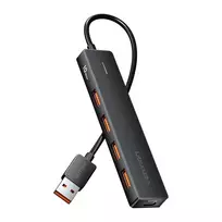 USB 3.2 Gen 2 5-in-1 Multiport Hub Vention CHOBB — 5 prievadai (4× USB 3.2 Gen 2 Type-A, 1× USB 3.2 Gen 1 Type-A), 0,15 m, ABS, juoda