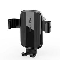 Automobilio ventiliacijos laikiklis telefonui Vention KCTB0 — automatinis užspaudžiamas laikiklis 4.7–7.2 colio telefonams, juodas, ABS/TPU, 117.6×73×84.3 mm