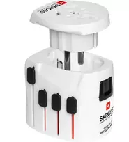 Microconnect PETRAVEL27 kelioninis elektros kištukinis adapteris baltas