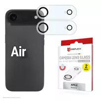 Displex Full Cover Camera Lens Glass iPhone Air, 10H, Viso Fotoaparato Apsauga, Greitas Montavimas, 2 vnt. pakuotė