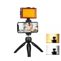 Stovas Tripod Puluz PKT3131B su integruota LED lempa ir telefono laikikliu