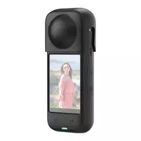 Silicone apsauginis dėklas Puluz, skirtas Insta360 X4, juodas, patvarus dizainas