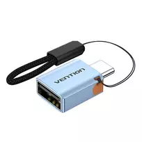 USB-C į USB-A adapteris Vention CUBH0, USB 3.1, 5Gbit/s, 3 A, aliuminio korpusas, pilka