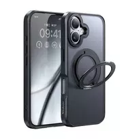 Apsauginis dėklas su stovu McDodo PC-4931, skirtas iPhone 16 Plus, juodos spalvos