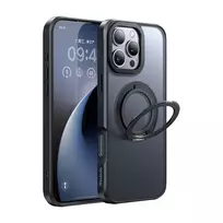 Apsauginis dėklas McDodo PC-4933 su MagSafe ir integruotu stovu, skirtas iPhone 16 Pro Max, juodas