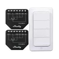 Shelly WiFi valdiklio rinkinys Shutter BLU RC Button 4 – išmanioji relė žaliuzėms ir roletams