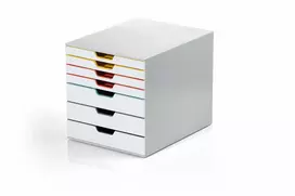 Dėžutė Durable VARICOLOR MIX 7 pilka plastikinė 7 stalčiai
