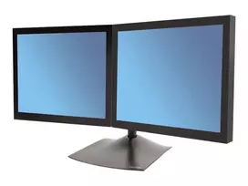 Ergotron DS100 – stovas – horizontalus – dviem LCD ekranams – aliuminis, plienas – juoda – iki 61 cm (24 colių)