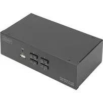KVM jungiklis Digitus DS-12883 4 prievadai dviejų ekranų 4K HDMI USB