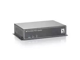 LevelOne PoE Injector, 56W, Fast Ethernet, 10/100Mbit/s, pilka, 100 m