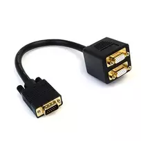 StarTech.com VGA skirstytuvas 1 pėda (0,3 m) – VGA (D-Sub) kištukas į 2x VGA (D-Sub) lizdą, juodas