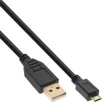 InLine Micro USB 2.0 laidas USB A kištukas / Micro-B kištukas, juodas, 2 m