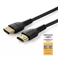StarTech.com 3ft (1m) plonas HDMI 2.0 laidas, lankstus sertifikuotas HDMI laidas su Ethernet, UHD 4K 60Hz HDR10, patvarus aramidinio pluošto dizainas su TPE apvalkalu