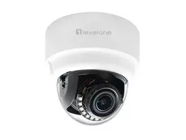 LevelOne HUBBLE Zoom Dome IP stebėjimo kamera, H.265, 3 megapikseliai, 802.3af PoE, IR šviesos diodai, 4.3x optinis priartinimas