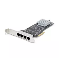 StarTech.com 4 prievadų 2,5Gbps NBASE-T PCIe tinklo plokštė, Intel I225-V, keturių prievadų kompiuterio tinklo plokštė, kelių gigabitų NIC, PCI Express serverio LAN plokštė, stalinio kompiuterio Ethernet sąsaja