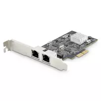 „StarTech.com“ 2 prievadų 2,5Gbps NBASE-T PCIe tinklo plokštė su Intel I225-V, dviejų prievadų kompiuterio tinklo kortelė, kelių gigabitų NIC, PCI Express serverio LAN kortelė, darbalaukio Ethernet sąsaja