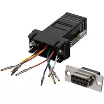StarTech.com DB9 į RJ45 modulinis adapteris – moteriškas DB9 į moterišką RJ45, juodas