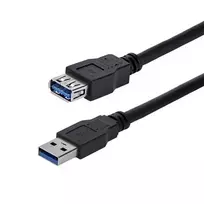 StarTech.com 1 m juodas SuperSpeed USB 3.0 prailginimo kabelis A-A (vyriškas/moteriškas)