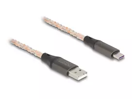 DeLOCK USB 2.0 kabelis Type-A į USB Type-C RGB 1 m