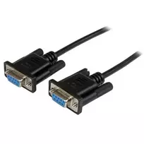StarTech.com 2 m juodas DB9 RS232 nuoseklus nulinio modemo laidas F/F