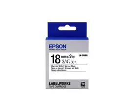 Epson etikečių kasetė Standard LK-5WBN juoda/balta 18mm (9m)