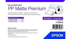 Lipni etiketė spausdintuvui Epson 7113414 balta 7,6x12,7 cm