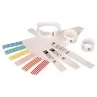 Antibakterinė paciento apyrankė Zebra Z-Band Direct (juoda/balta)